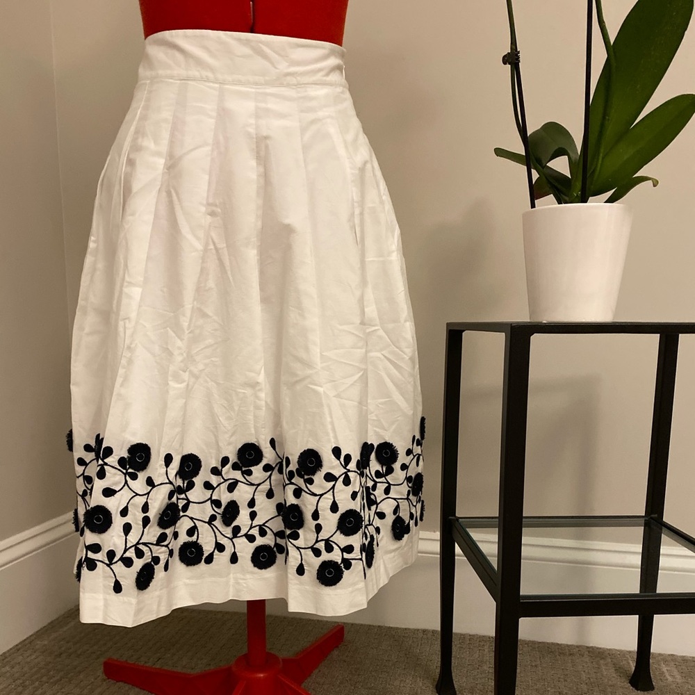 Talbots Floral-Border Skirt